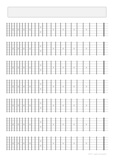 Microsoft Word Guitar Tab Template