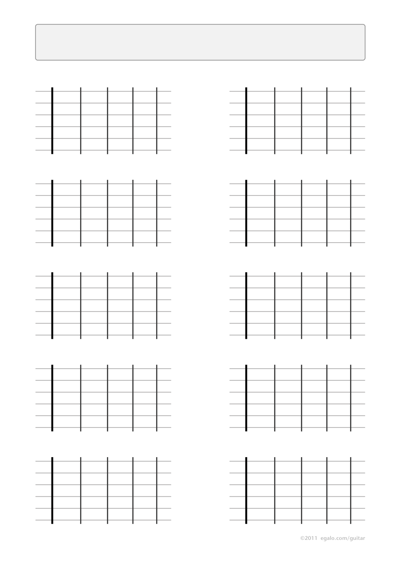 Guitar blank fretboard charts 4 frets