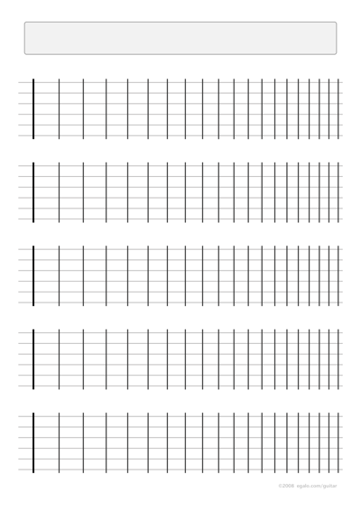 Blank Guitar Fretboard Chart