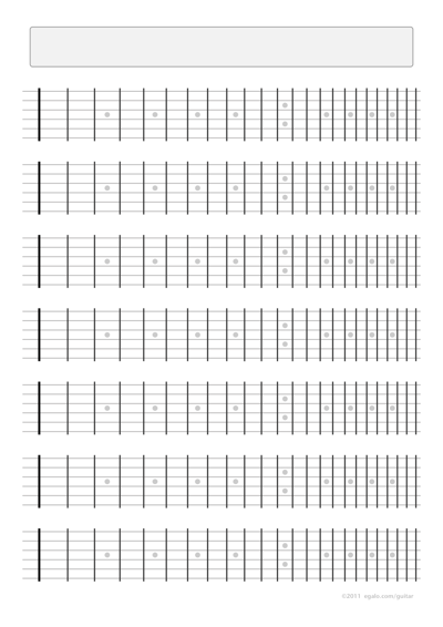 Guitar blank fretboard charts 23 frets with inlays