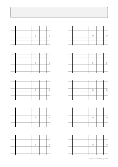 Guitar blank fretboard charts 4 frets with inlays