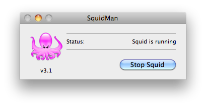 SquidMan main window