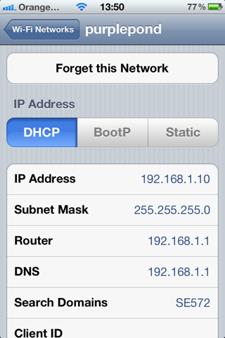 iOS Network Settings