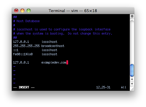 ip address as localhost mac